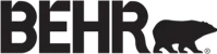 BEHR logo featuring the brand name with a bear silhouette to the right